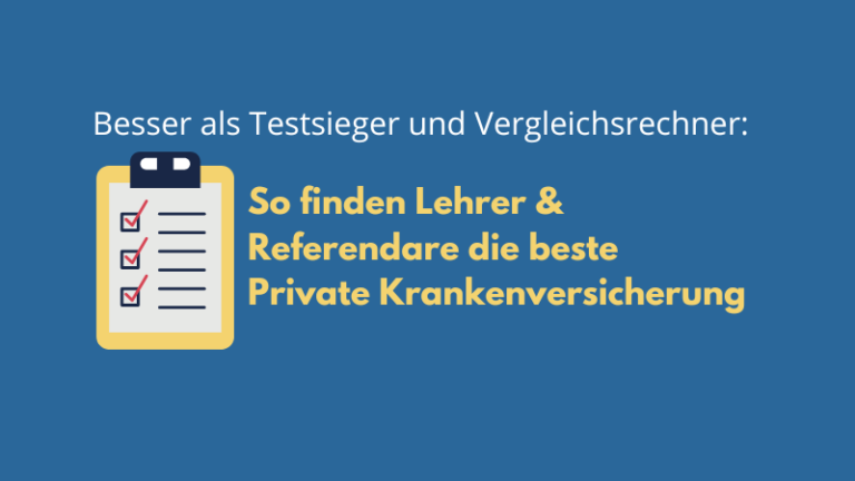 Tipps für den Vergleich um die beste PKV für Lehrer zu finden