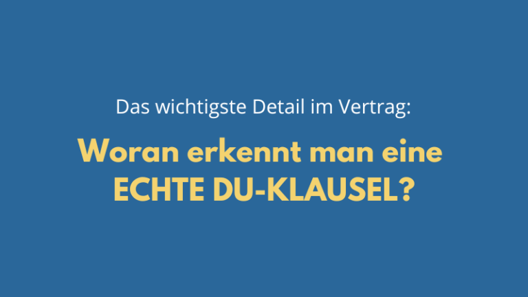 Echte vs. unechte DU-Klausel – Worauf Beamte achten müssen
